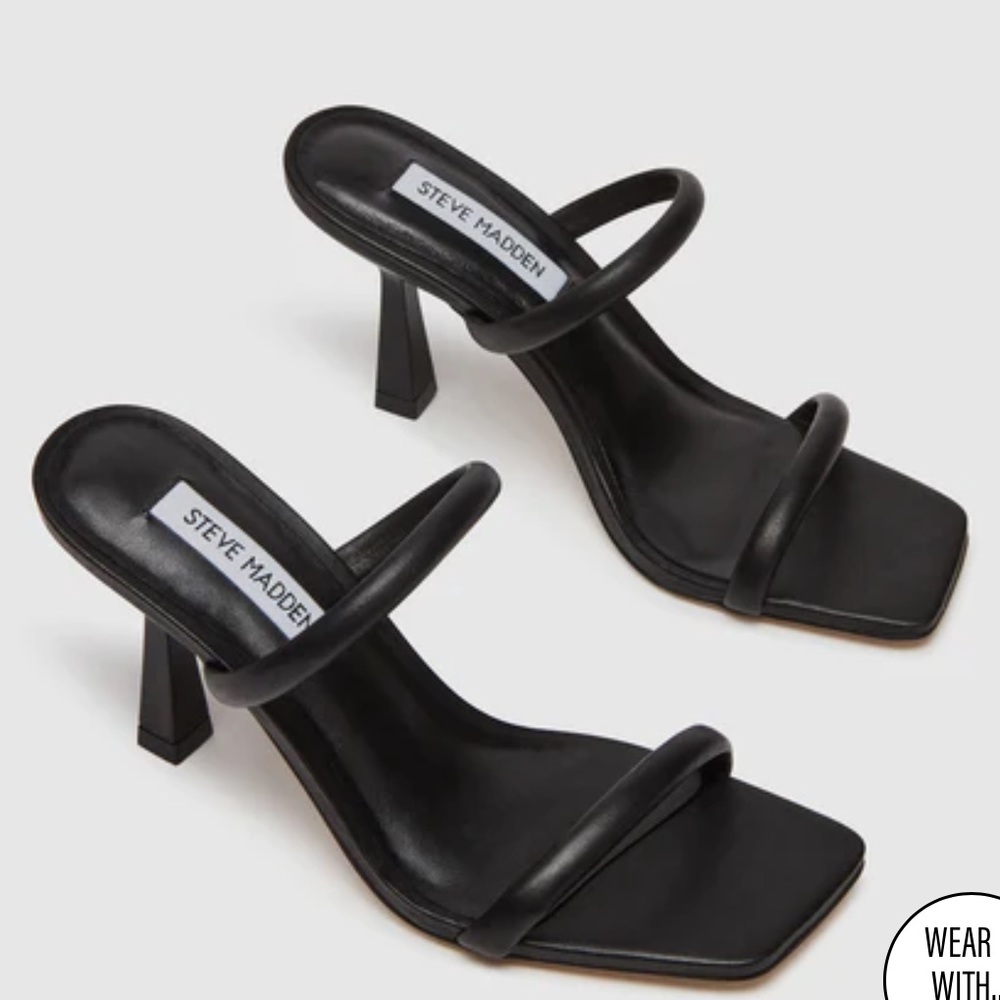 Steve Madden Joy Black Leather